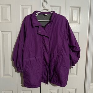 Womens Purple Windbreaker Jacket